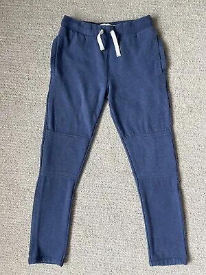 Mini Boden Boys Fleece Joggers Sweatpants Reinforced Knees Blue 11y • $10.99