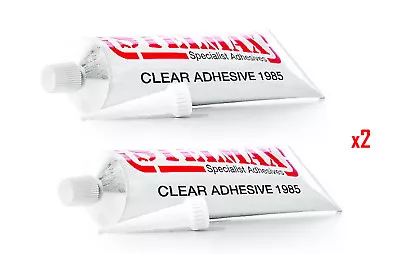 X2 Tubes Stelmax Clear Adhesive 1985 PVC Resin & Solvent Based UPVC Glue 135g Ea • £15.69