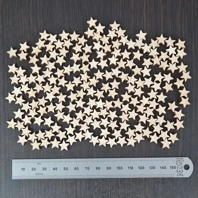 £4.95 • Buy 200 Mini PLY Wooden Star Shapes Laser Cut Blank Embellishments Craft 10 X 10mm