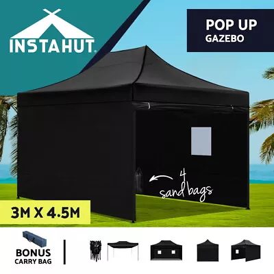 $219.95 • Buy Instahut Gazebo Pop Up Marquee 3x4.5 Outdoor Tent Folding Wedding Gazebos
