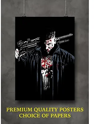 The Punisher Marvel Large Poster Art Print Gift A0 A1 A2 A3 Maxi • £28.84