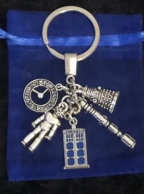 DR DOCTOR WHO TARDIS Sonic Screwdriver DALEK Cyberman BAG Charm KEYCHAIN KEYRING • £7