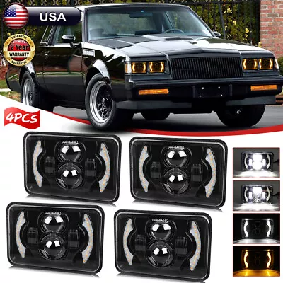 4PCS 4X6  Projector LED Headlight Hi/Lo DRL For 82-87 Buick Regal Grand National • $92.84