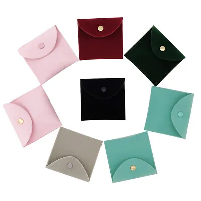 £4.99 • Buy UK  Velvet Soft Pouches Button Bag Jewellery Drawstring Wedding Party Gift 