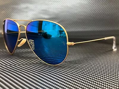 $143.55 • Buy RAY BAN RB3025 112 17 Gold Aviator 62 Mm Unisex Sunglasses