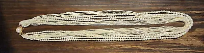 Vintage Multi Strand Faux Pearl Necklace 3 Strand Clasp • $9.99