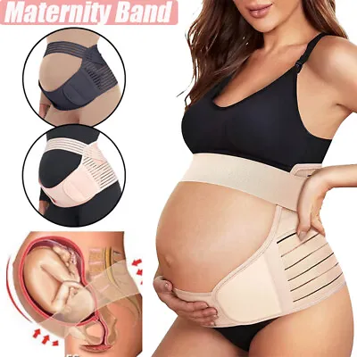 Maternity Pregnancy Belt Lumbar Back Support Waist Band Belly Bump Back Brace • £6.99