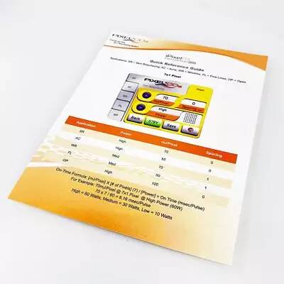 Alma Lasers Pixel CO2 Quick Reference Guide Sheet QRGPCO270201108 IPixel C02 • $115