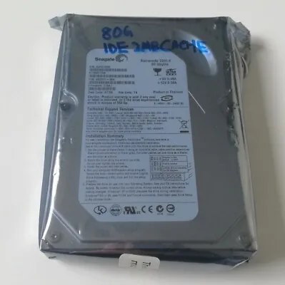 Seagate Barracuda 7200.9 80GB 3.5  Computer Hard Drive Ultra ATA • £74.99