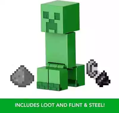 Minecraft Creeper Action Figure With Accessories Pixelated Design Mattel • $17.99
