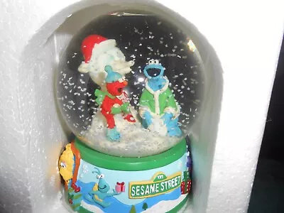 Vintage Sesame Street Music Box Globe  Let It Snow  Song Big Bird Elmo Christmas • $30