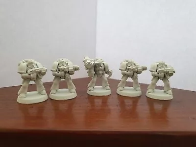 Classic Warhammer 40k Space Marine Tactical Squad (5 Plastic Figures) OOP • £9.99