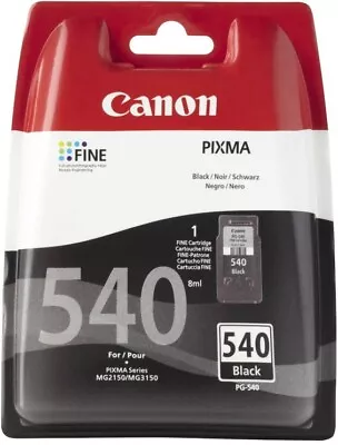 £19.70 • Buy Original Genuine Canon PG540 Black Ink Cartridge For PIXMA MG2150 MG3150