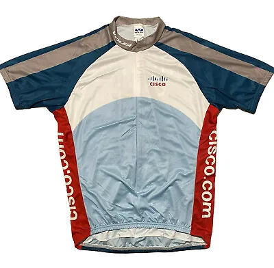 Voler Club Reglan 3/4 Zip CISCO Men's Cycling Jersey Short Sleeve Sz XL Made USA • $35