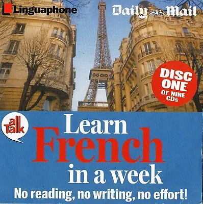 Learn French In A Week : Disc One - No Reading No Writing  :  Promo Audio Cd • £1.35