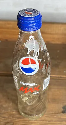 Vintage Pepsi Max Pepsi Ceramic Label Soft Drink Bottle 300 Ml With Cap • $29