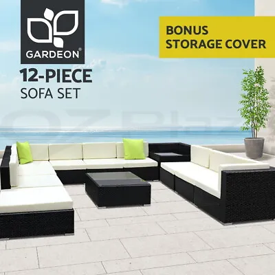 $1411.62 • Buy Gardeon 12pc Lounge Setting Wicker Sofa Set Outdoor Furniture Rattan Patio
