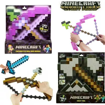 Minecraft Games Cartoon Transforming Diamond Sword Pickaxe  Prop Collection Toys • $59