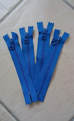 4 Vislon Ykk Zip 15cms Heavy Duty In Blue • £5.49