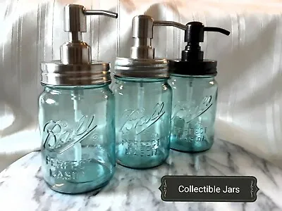 BALL Antique MASON Jar STAINLESS STEEL Soap & Lotion Dispenser Oil Rubbed Bronze • $7.99
