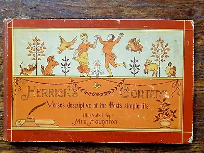 £55 • Buy 1884? Herricks Content Old Antique Childrens Houghton Poet Poetry Victorian Book
