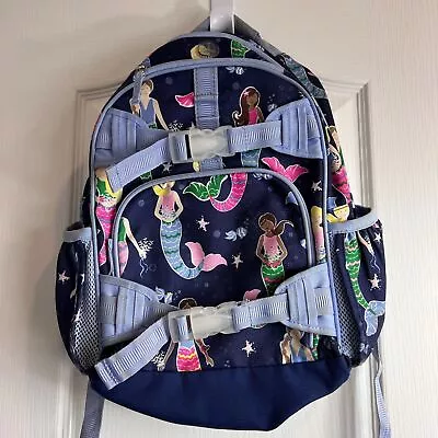 Pottery Barn Kids Mackenzie Navy Mermaids Backpack • $30