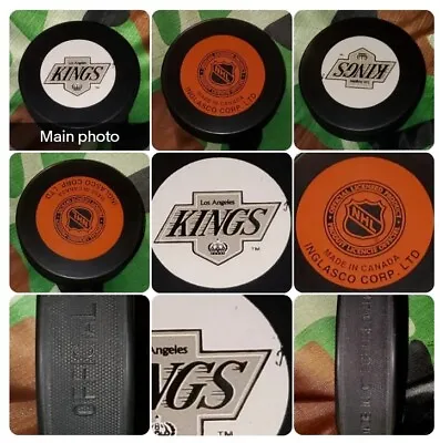 Los Angeles Kings Nhl Inglasco + Vegum Mfg. Puck Made In 🇨🇦 + 🇨🇿 Vintage  • $24.25