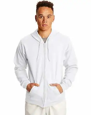 Hanes Full Zip Hoodie Sweatshirt Mens ComfortBlend EcoSmart Hood Pockets S-3XL • $21.19
