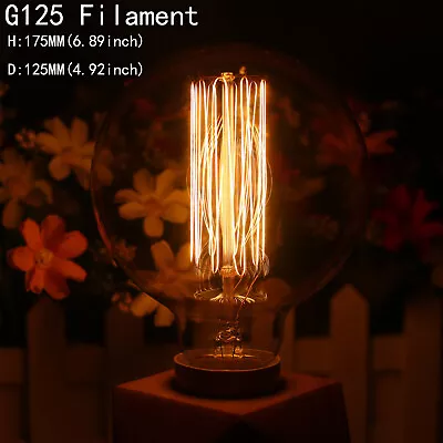 Vintage E27 40W Edison Bulb Filament Light Warm White Home Decoration Lamp S • $15.65
