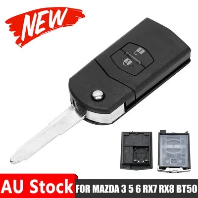 $10.95 • Buy Fit For Mazda Key 2 3 5 6 RX7 RX8 BT50 MX5 Car Remote Case Shell Cover Buttons