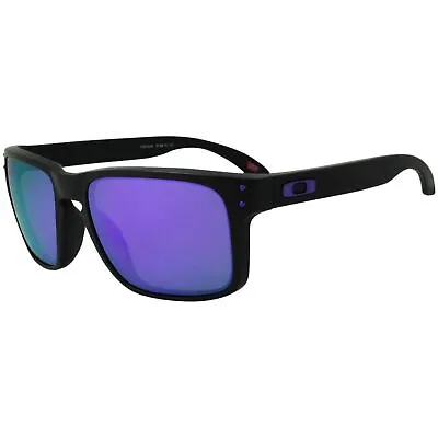 Oakley OO 9102-26 Julian Wilson Holbrook Matte Black Violet Iridium Sunglasses • £99.98