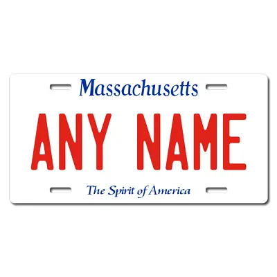 Personalized Massachusetts License Plate For Bicycles Kid's Bikes & Cars Ver 1 • $15.95