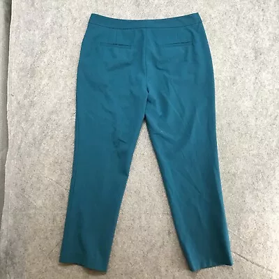 Vince Camuto Pants Womens Size 6 Teal Trousers Skinny Fit Classic Rise Stretch • $14.99