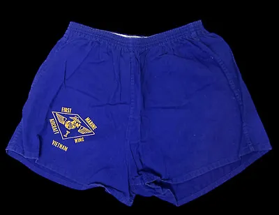 Vintage Adult Shorts Sanforized USMC First Marine Aircraft Wing Vietnam 60s • $65