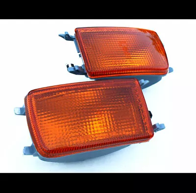 $39.99 • Buy VW Golf Jetta MK3 3 Amber Real Euro E-Code Front Bumper Turn Signal Lights