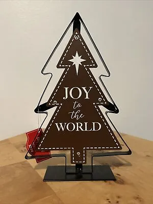 Holiday Time Christmas Brown Metal Tree Tabletop Decoration • $26