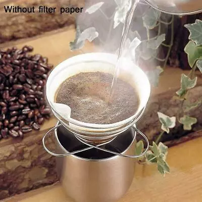 Foldable Coffee Filter Cup Spring Portable Mini Coffee Filter Holder N2M4 • £4.19