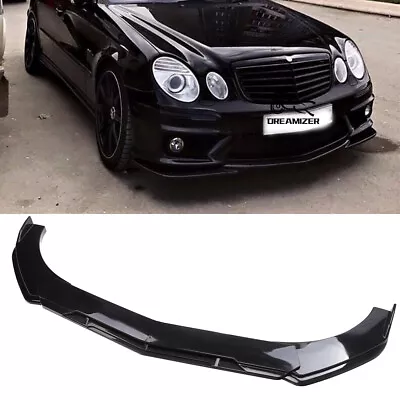 Gloss Black Front Bumper Lip Splitter Spoiler Body Kits For Benz W211 E250 E350 • $89.09