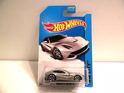 Hot Wheels- HW City- Ferrari F12 Berlinetta- Silver • $15.99