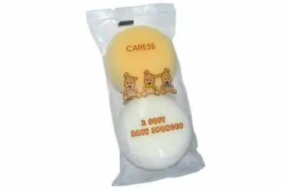 Caress 2 Pack Baby Sponges - Soft And Delicate For Bathing • £2.89