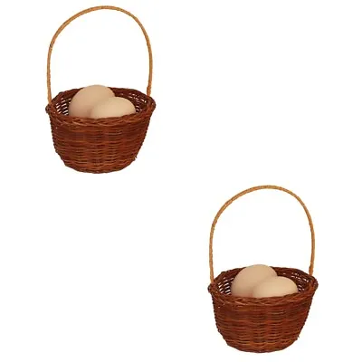  24 X7cm DIY Prop Basket Mini Willow Baskets Gift For Kids Easter Candy Storage • £11.75