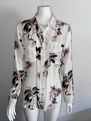 Equipment Floral Silk Shirt Size 8 • $60