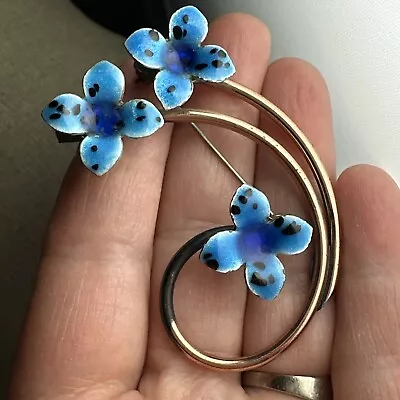 Renoir Matisse Blue Flower Brooch • $38