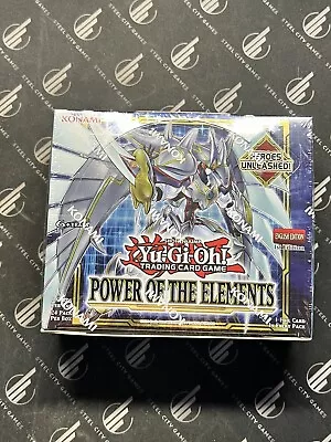 YUGIOH! POTE Power Of The Elements 1st Edition Booster Box Sealed New • £67.49