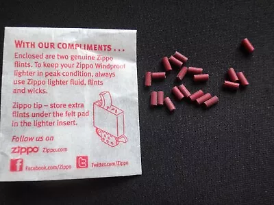 One Pack Of 20 New Lighter Red Flints For Zippo & Ronson Lighters • $14.09