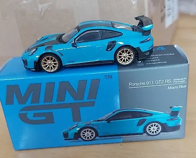 £16.99 • Buy TSM Mini GT 1/64 Scale - Porsche 911 GT2 RS Racing Miami Blue RHD Tiny Model Car