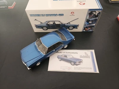 $415 • Buy 1:18 Classic Holden HJ Monaro GTS 308 Sedan In Deauville  Blue Black Trim