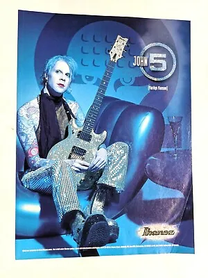 Marilyn Manson / John 5 / 2001 Ibanez Guitars Magazine Print Advertisement • $12.99