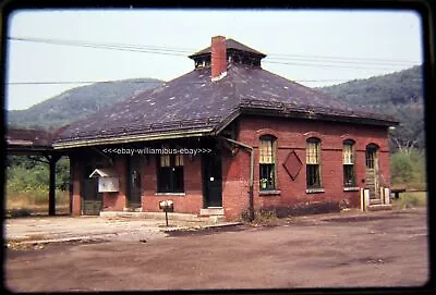 Railroad Slide Ex Rutland Ex RUT Station Bellows Falls VT 1973 • $3.25