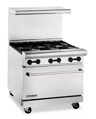 American Range AR-6 36  Propane Ready Commercial 6 Burner Gas (LP) Range W/Oven • $2900